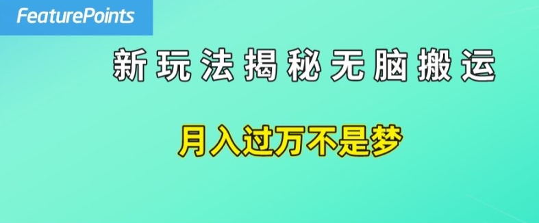 简单操作，每天50美元收入，搬运就是赚钱的秘诀【揭秘】-千羽资源库
