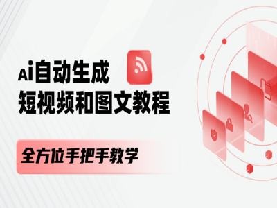 AI自动生成短视频和图文课程，全方位手把手教学-千羽资源库