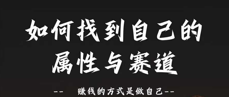 赛道和属性2.0：如何找到自己的属性与赛道，赚钱的方式是做自己-千羽资源库