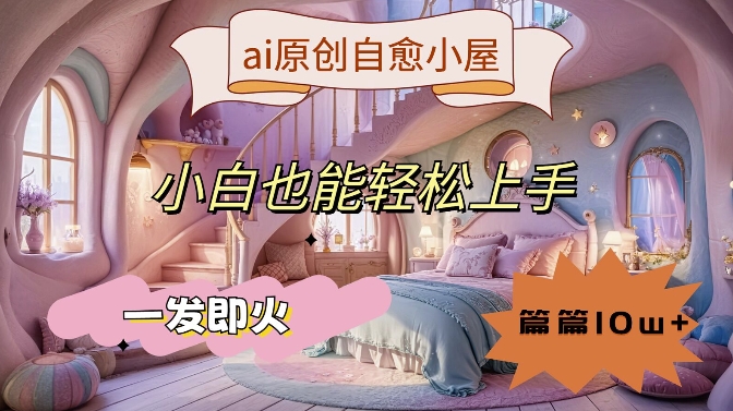 ai原创治愈小屋，小白也能轻松上手，一发即火，篇篇10w+【揭秘】-千羽资源库