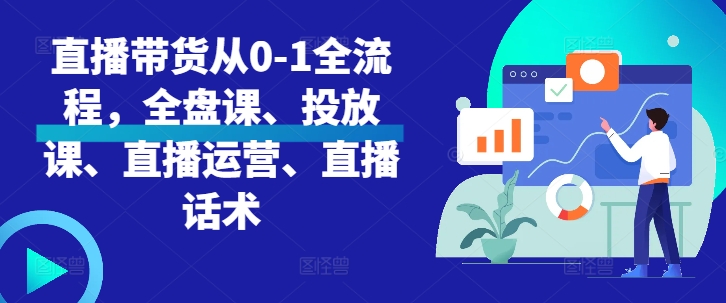 直播带货从0-1全流程，全盘课、投放课、直播运营、直播话术-千羽资源库